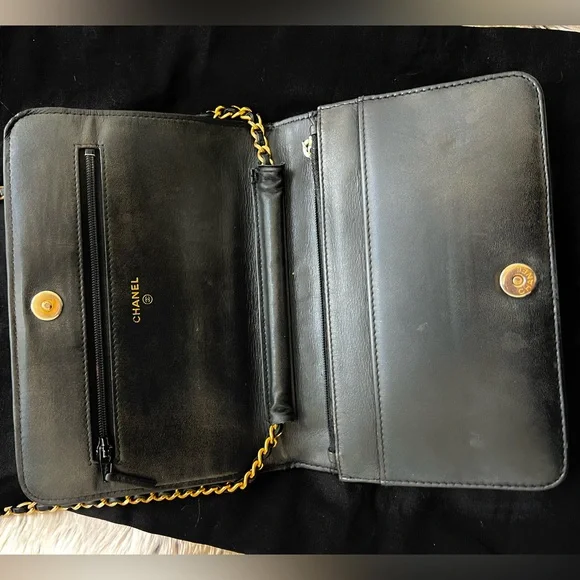 Chanel Caviar Quilted Boy Wallet On Chain WOC Black - Picture 10 of 17